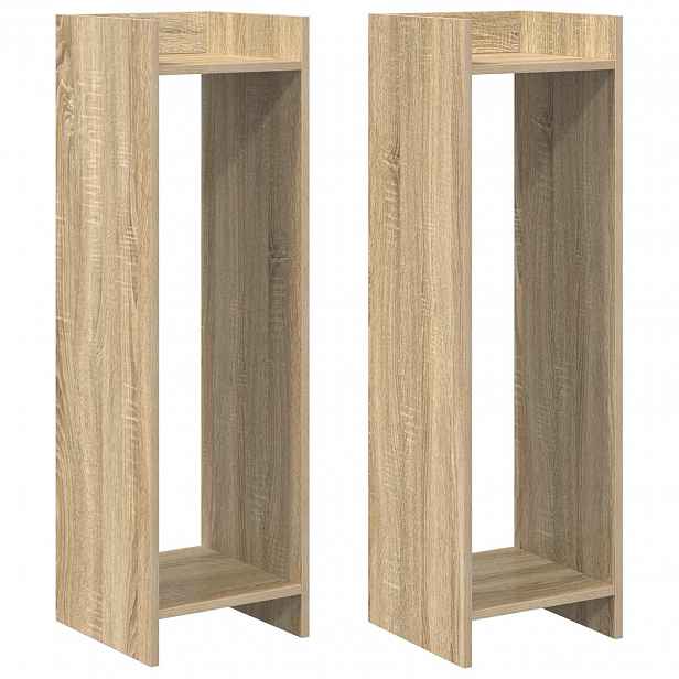 vidaXL Stojan na rostliny 2 ks Dub sonoma 30 x 30 x 100 cm