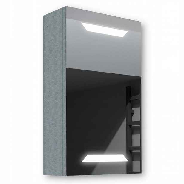 Dřevěná skříňka 40x70 Led zrcadlo Loki Beton
