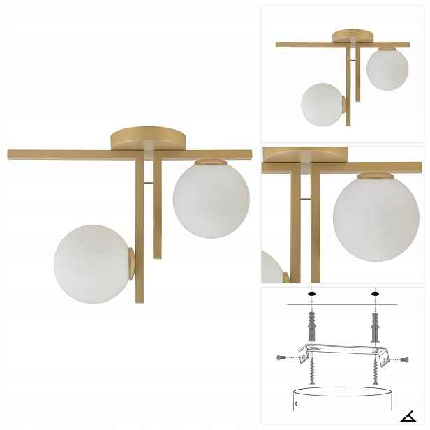 Stropní svítidlo zlatá Andy 2 jemné světlo v jídelně Sigma Lighting