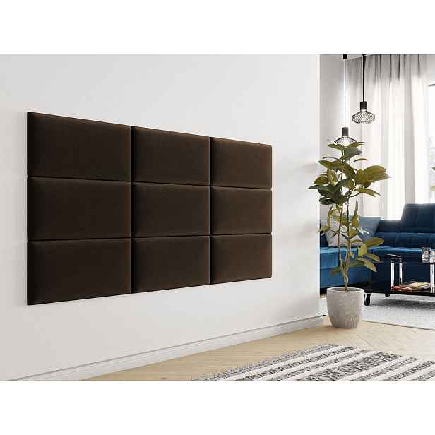 Čalouněný nástěnný panel 60x30 PAG - hnědý