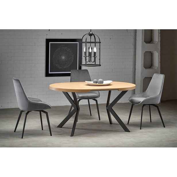 HALMAR Jídelní rozkládací stůl Peroni 100/250 cm dub craft zlatý/černý