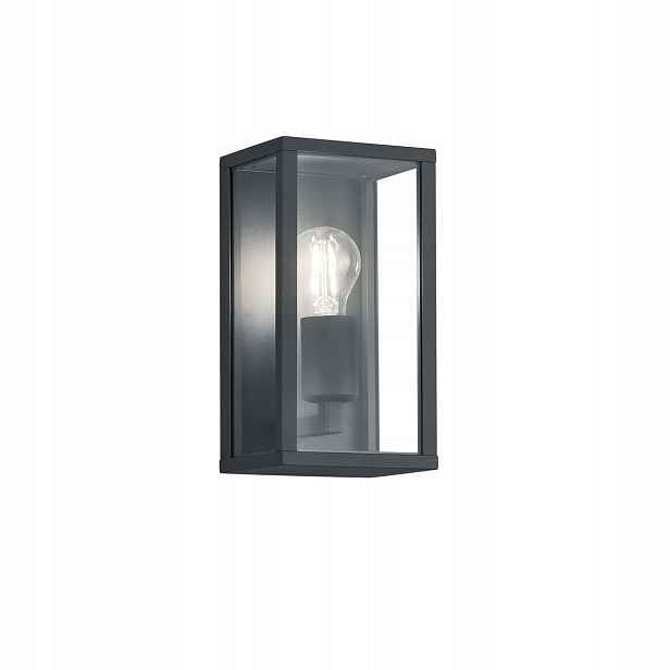 Lampa Nástěnné svítidlo Šedá Průhledný Koriel E27 IP44 26 cm Osvětlení Trio