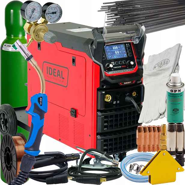 Poloautomatický svařovací stroj Tecnomig 366 Pulse Synergic 350A 400V Puls SET3