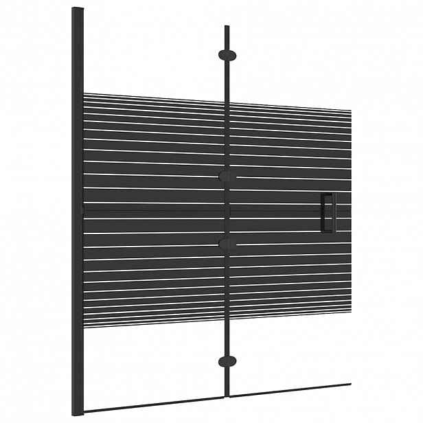 vidaXL Skládací sprchový kout ESG 120 x 140 cm černý