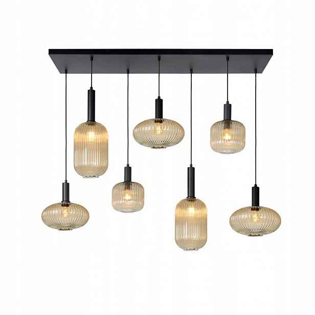 Závěsná lampa černá Maloto zlatý lesk nad jídelní stůl 07/62/Lucide