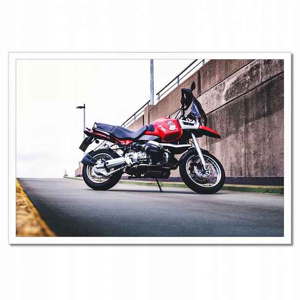 Plakáty v rámu 60x40 Červený motocykl Bmw