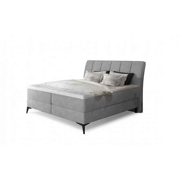 Boxspring PLANIFLORA 11 160x200, šedá látka