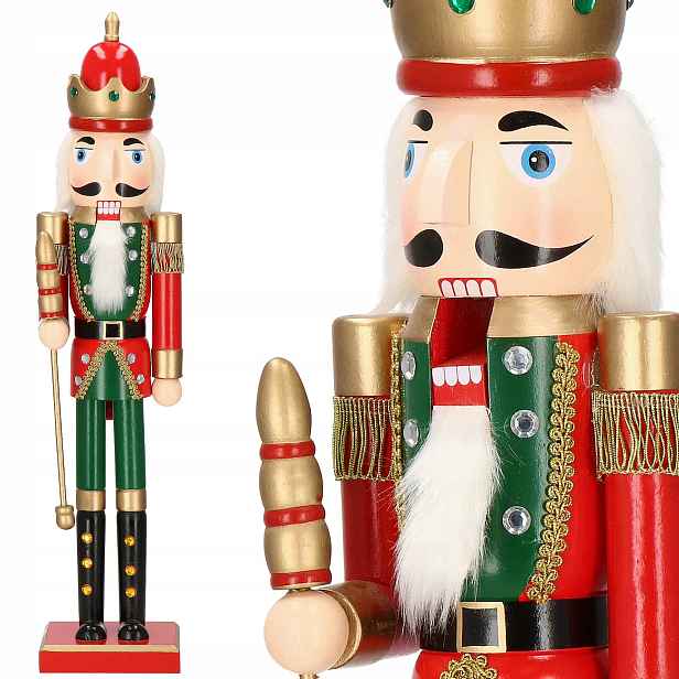 Dřevěný Louskáček figurka vánoční ozdoba XXL 60cm Premium