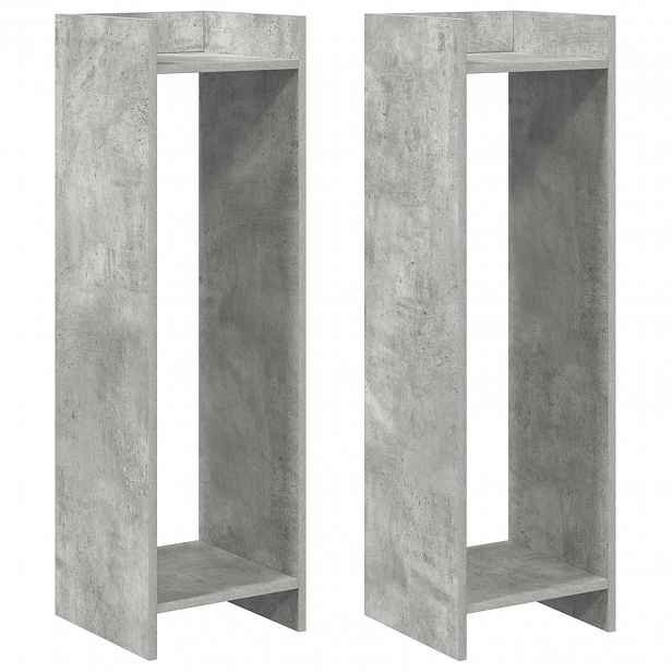 vidaXL Stojan na rostliny 2 ks Betonově šedá 30 x 30 x 100 cm