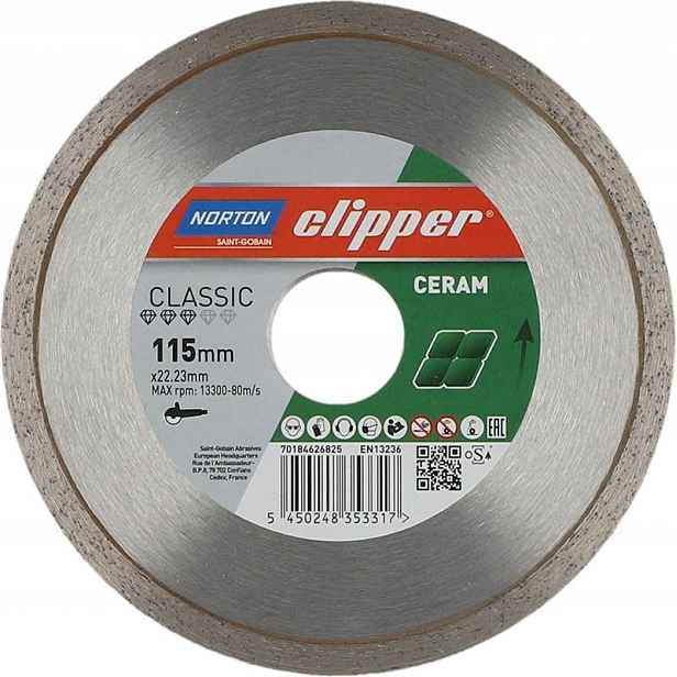 Clipper diamantový kotouč Cla Ceram 1670 115 x 22,23 mm