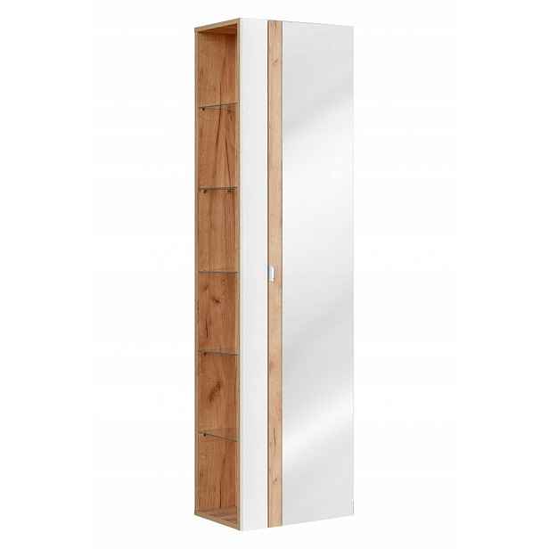 Szafka wysoka z lustem 170 cm Capri White