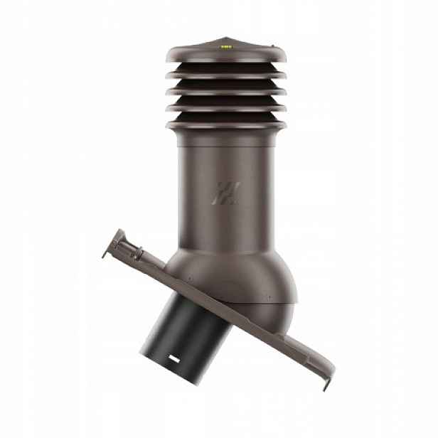 Větrací komín HiVent pro keramickou střešní krytinu Piemont, průměr 125 mm, barva bronzová