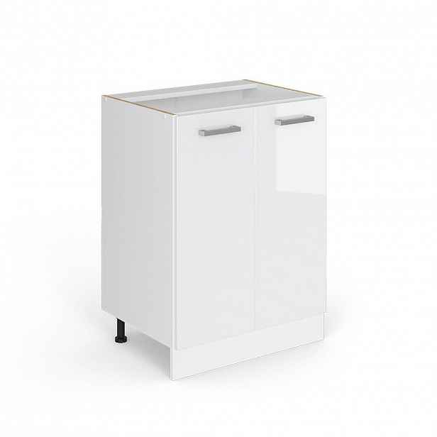 Vicco UNIVERZÁLNÍ ZÁKLADNÍ JEDNOTKA R-Line Bílá vysoký lesk 60 cm s dvířky, bez pracovní desky