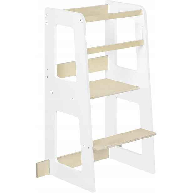 Vzdělávací věž Woltu Montessori 90 cm bílá dřevěná 50 kg
