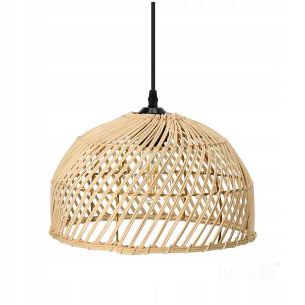 Závěsná lampa boho ratanová kopule 1xE27 60W Riga Kobi
