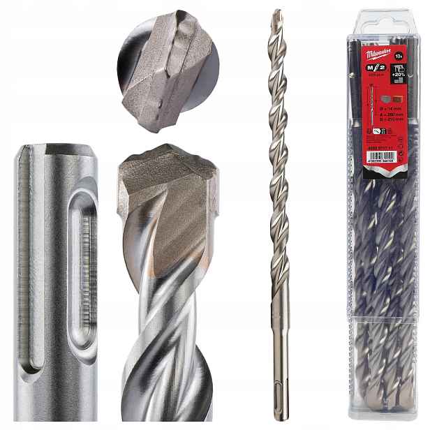 Vrtáky do betonu Sds Plus 14 x 210/260 mm 10 ks Milwaukee M2