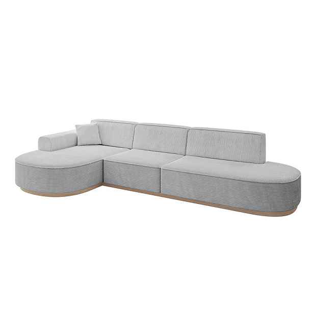 ALTDECOR ROHOVÁ SEDAČKA s otomanem, levá MARI-L2-v1 328x171x83 Šedá Manšestr