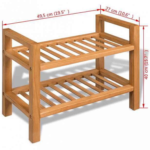 Botník s policemi dub 49,5x27x40
