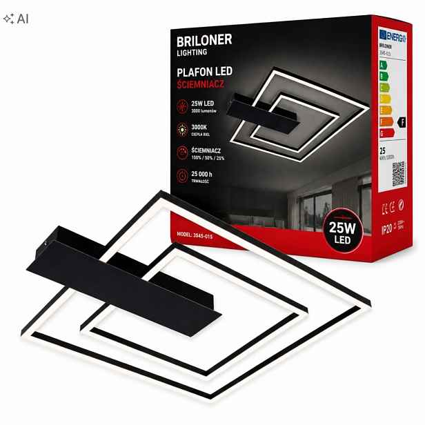 Led Stropní Svítidlo Stropní svítidlo 25W stmívač černé moderní Ložnice