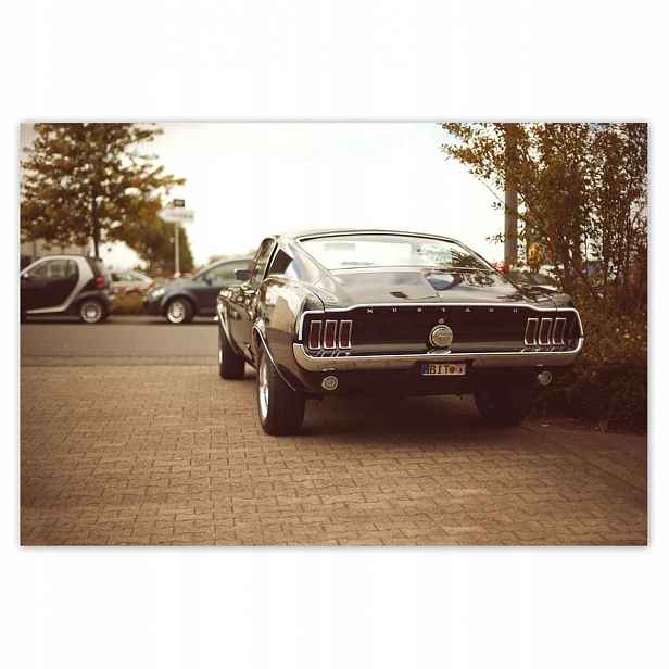 Plakáty 200x135 Ford Mustang Černobílé