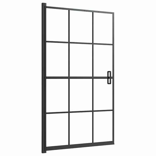 vidaXL Sprchový kout ESG 80 x 140 cm černý