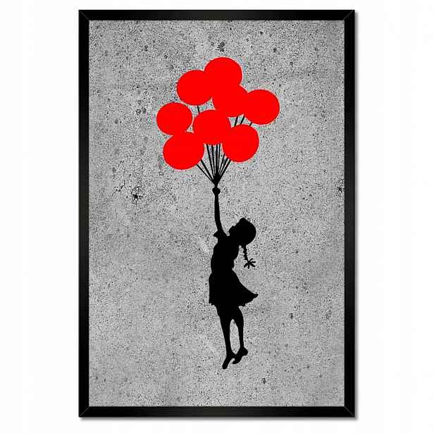 Plakáty v rámu 40x60 Banksy Dívka Balóny