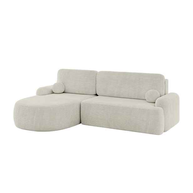ALTDECOR ROHOVÁ SEDAČKA s funkcí spaní a úložným prostorem LIRA-L - 264x172x89 světle šedá