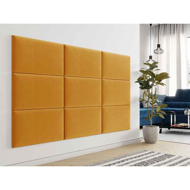 Čalouněný panel na zeď 70x40 PAG - žlutý