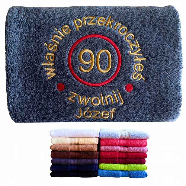 Dárek k 90. Narozeninám pro muže, dědečka, strýčka, tatínka, Ručník S Jménem