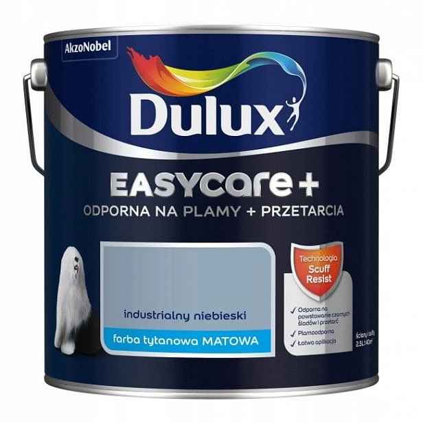 Dulux Barva Latexová Barva Easycare+ 2,5 L Industriální Modrá