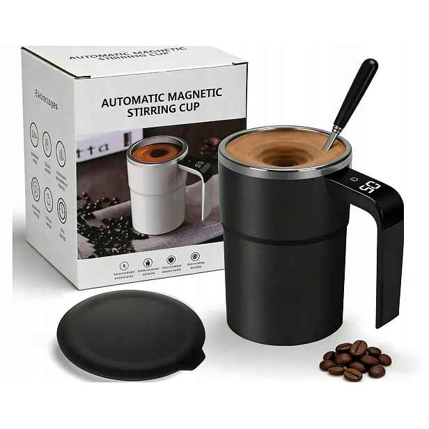 Nabíjecí elektrický hrnek na kávu s magnetickým mícháním 380 ml