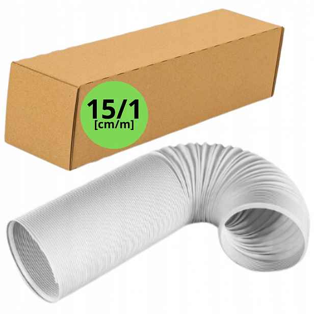 Trubka Pro Přenosnou Klimatizaci Bílá hadice * průměr 15 cm * délka 1 m *