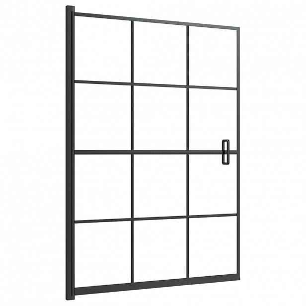 vidaXL Sprchový kout ESG 100 x 140 cm černý