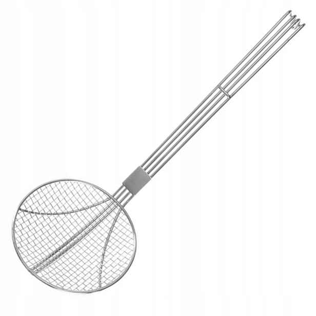 Cedník sítko na smažení v hlubokém oleji z nerezové oceli, průměr 160 mm