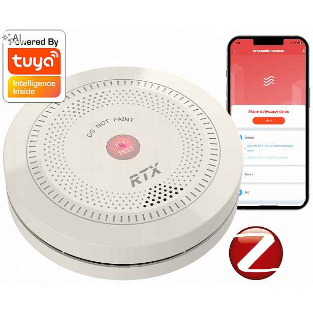 Detektor kouře Rtx Tuya ZigBee #certifikát Dbi Ce En DoP CoCP