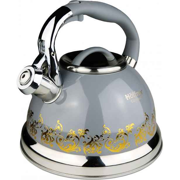 Ocelová Konvice S Píšťalkou, Barevná, 3L, Hoffner Elegance
