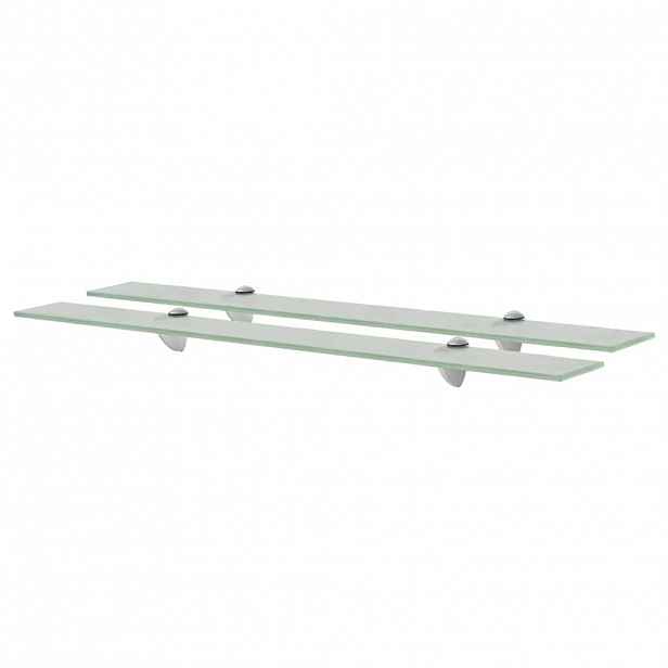 vidaXL Plovoucí police 2 ks sklo 80 x 20 cm 8 mm