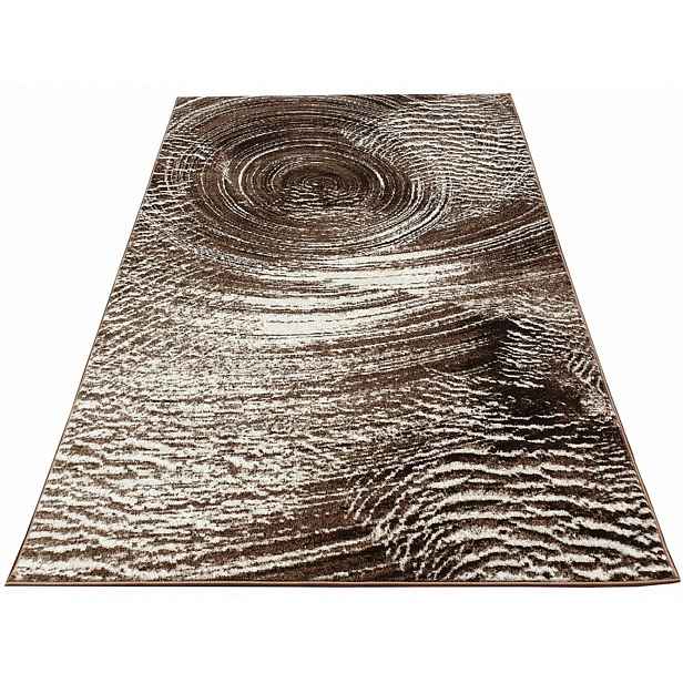 Abstraktní kusový koberec 240x330 cm DEMIAN - hnědý / béžový
