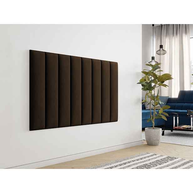 Čalouněný nástěnný panel 80x20 PAG - hnědý