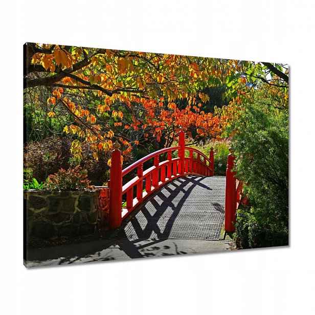 Obrazy 80x60 Červený japonský most