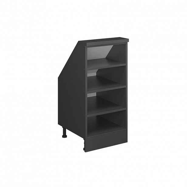 Vicco KUCHYŇSKÁ SKŘÍŇKA POD ŠIKMOU STŘECHU R-Line Antracit 40 cm se 4 přihrádkami