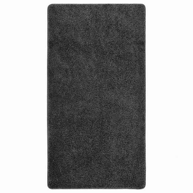 vidaXL Koberec s dlouhým vlasem tmavě šedý 80 x 150 cm protiskluzový
