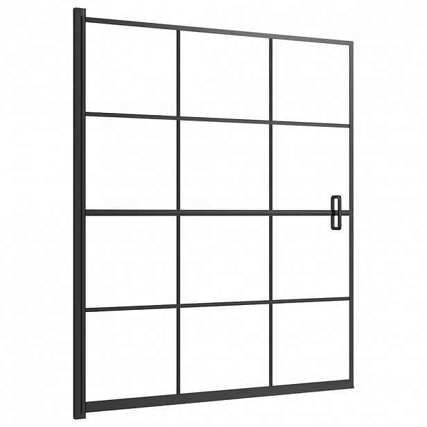 vidaXL Sprchový kout ESG 116 x 140 cm černý
