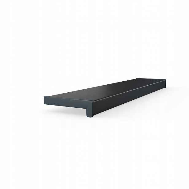 Vnitřní komorový parapet z Pvc s krytkami, šířka 30 cm, délka 80 cm Grafit