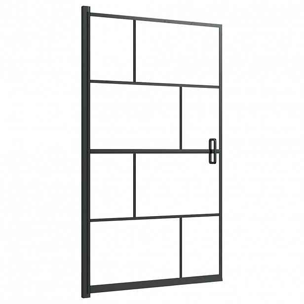 vidaXL Sprchový kout ESG 80 x 140 cm černý