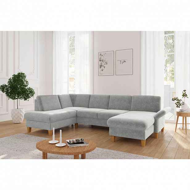 Sit & More SEDACÍ SOUPRAVA, textil, světle šedá