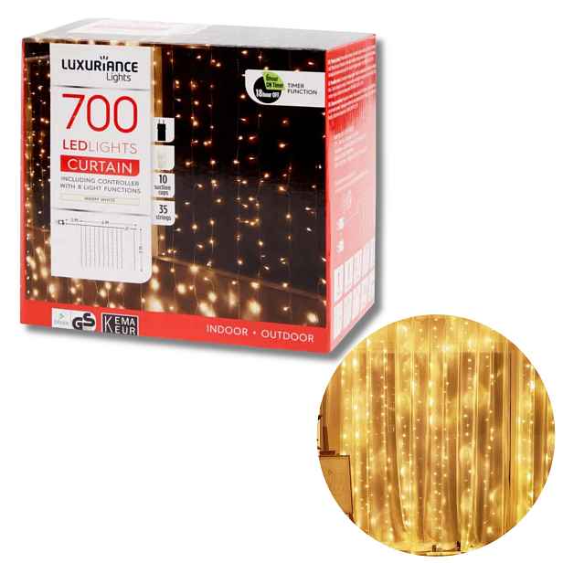 Led vánoční řetěz 700 světel 4 m, venkovní, Luxuriance, vánoční