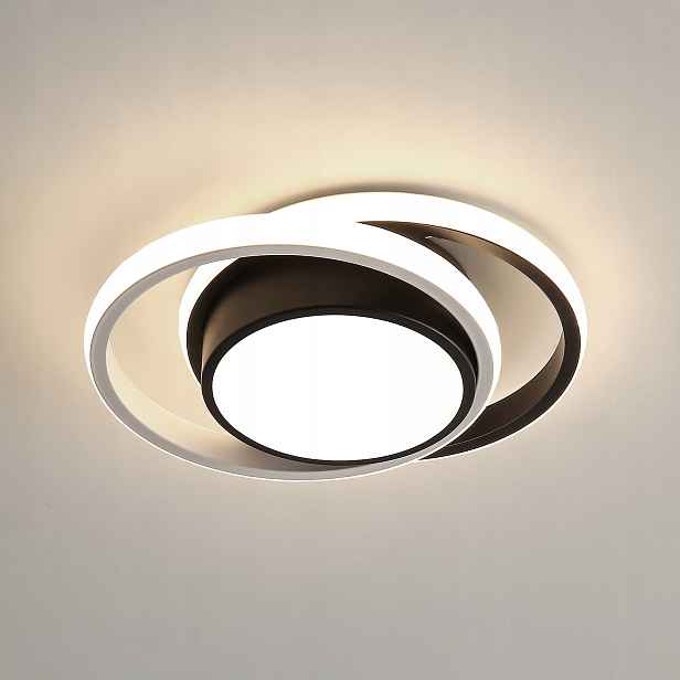Moderní Závěsné Led Svítidlo, Bílo-černé, 36W, 4500K, Vhodné Do Obývacího Pokoje