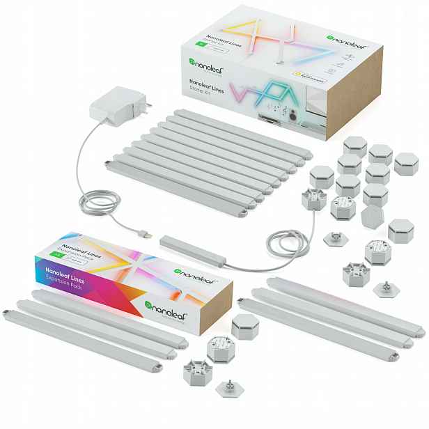 Nanoleaf Lines sada 15 moderních dekorativních smart světelných lišt