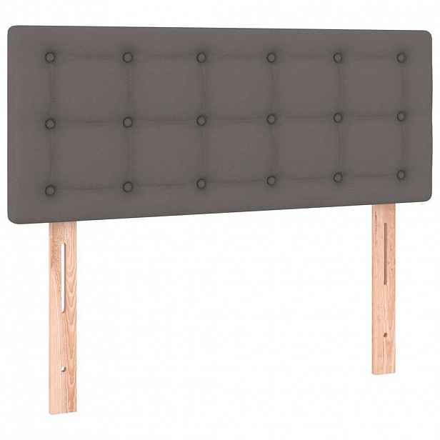 vidaXL Čelo postele šedé 90x5x78/88 cm umělá kůže